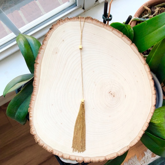 NEW Anthropologie 18k Gold Satya Cubed Lariat Necklace - Picture 10 of 11